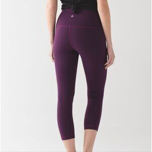 Lululemon Wunder Under Crop (Hi-Rise)Darkest Magenta